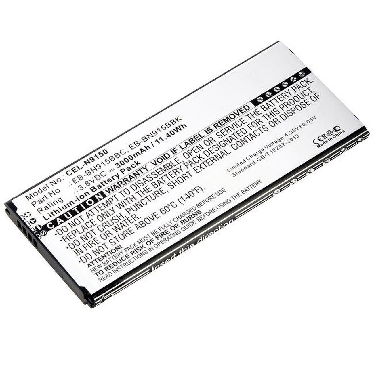 Picture of Ultralast CEL-N9150 3.8V & 3000 mAh Replacement Lithium-Ion Battery for Samsung Galaxy Note Edge Cellular Phone