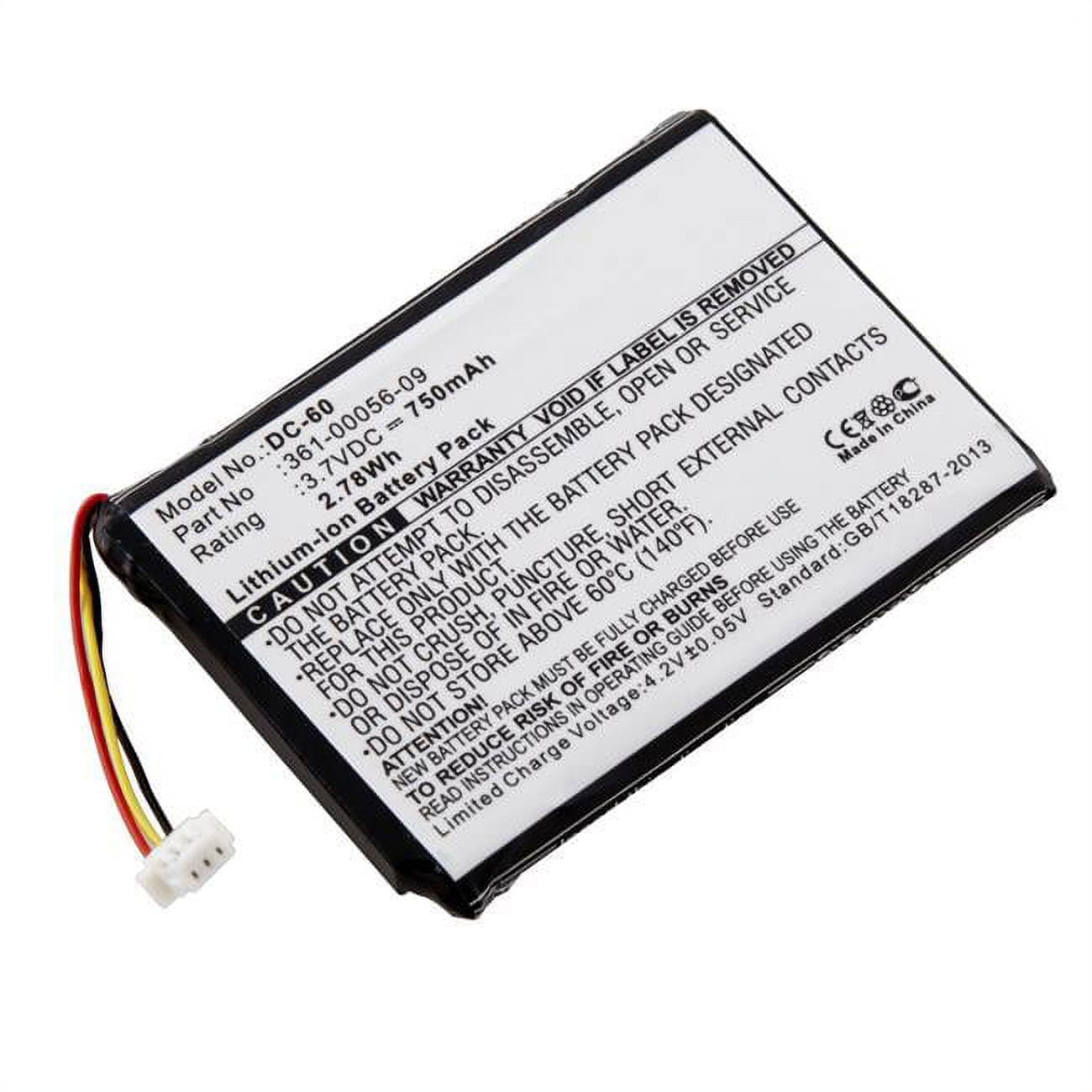 Picture of Dantona DC-60 3.7V & 750 mAh Replacement Lithium-Ion Battery Fits for Garmin 010-11925-10Dog Collar