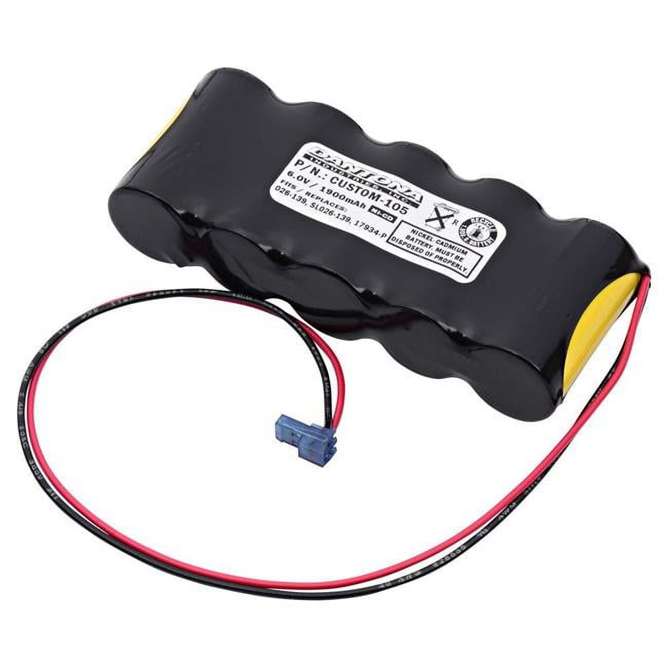 Picture of Dantona CUSTOM-105 6V & 1900 mAh Replacement Nickel Cadmium Battery for Baghelli-026-139 Emergency Lighting