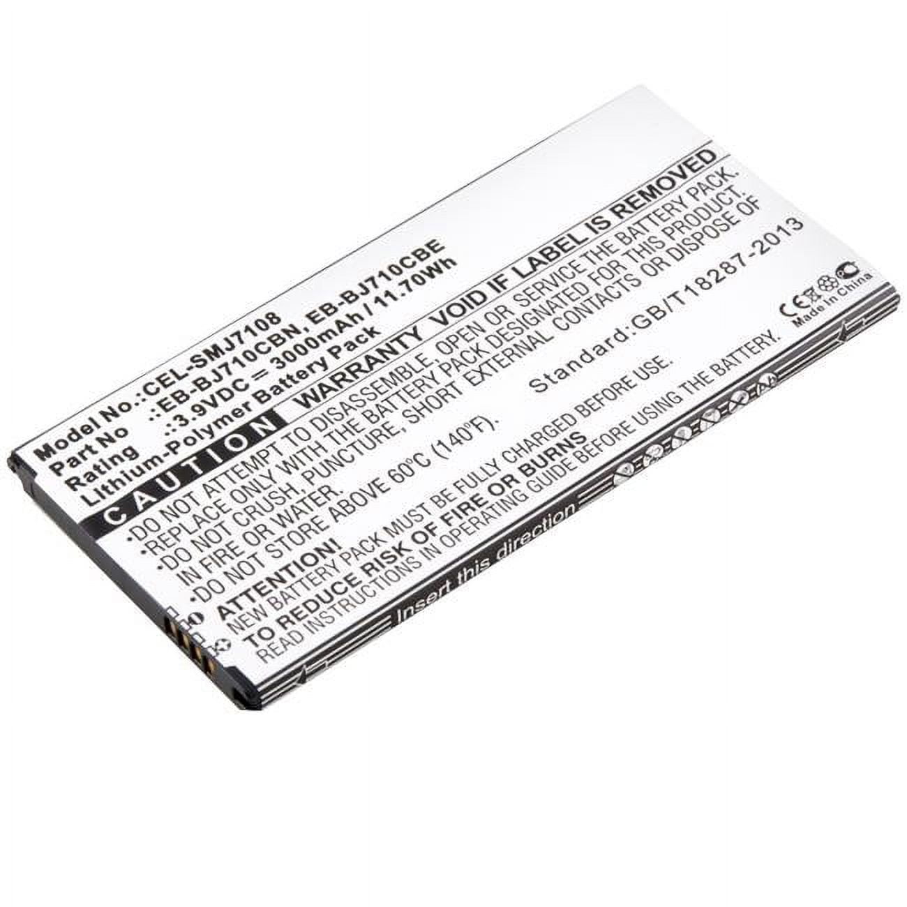 Picture of Ultralast CEL-SMJ7108 3.9V & 3000 mAh Replacement Battery Rechargeable Li-ion Battery for Samsung - EB-BJ710CBE&#44; EB-BJ710CBN