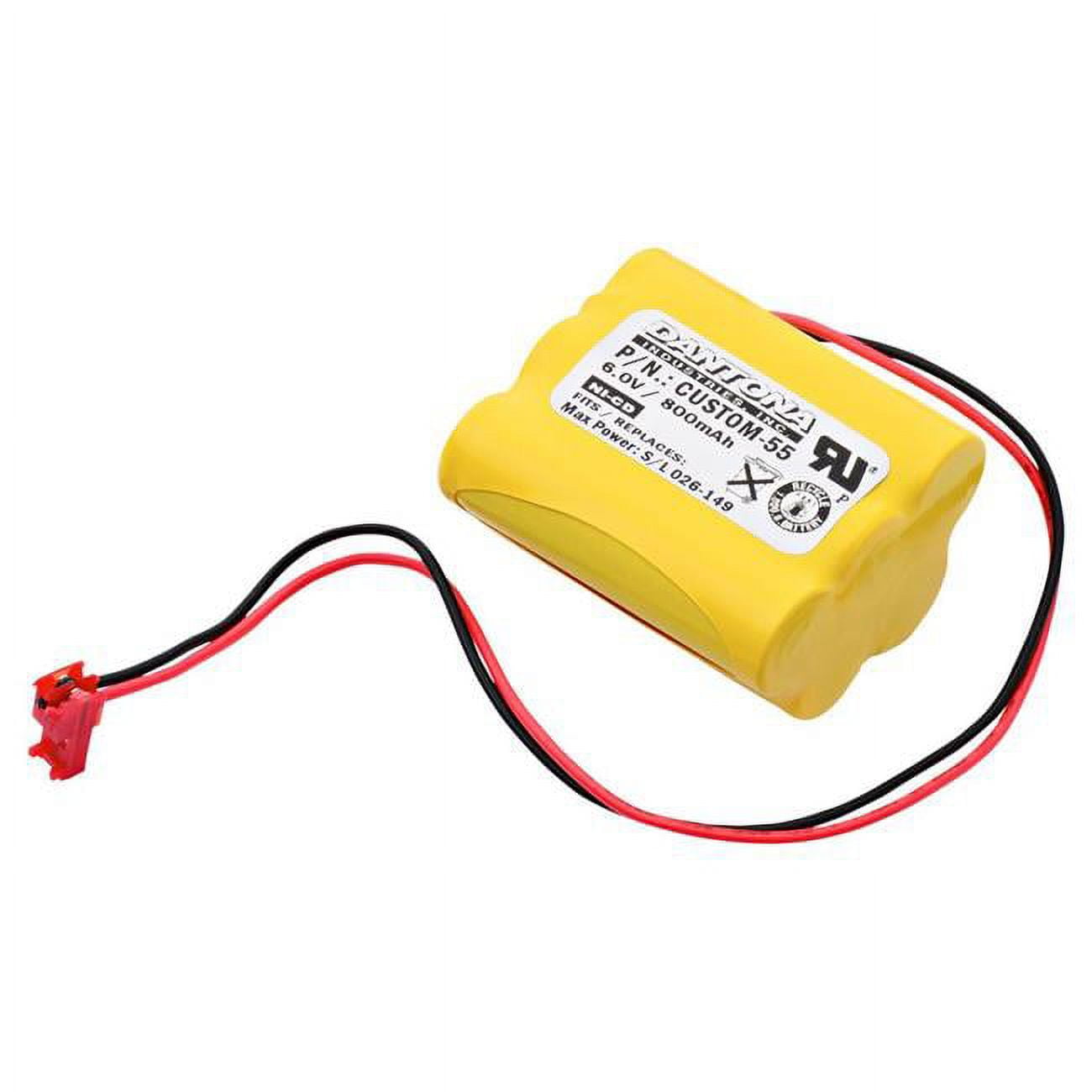 Picture of Dantona CUSTOM-55 6V & 2400 mAh Replacement Nickel Cadmium Battery for Sure-Lites-026-149 Emergency Lighting