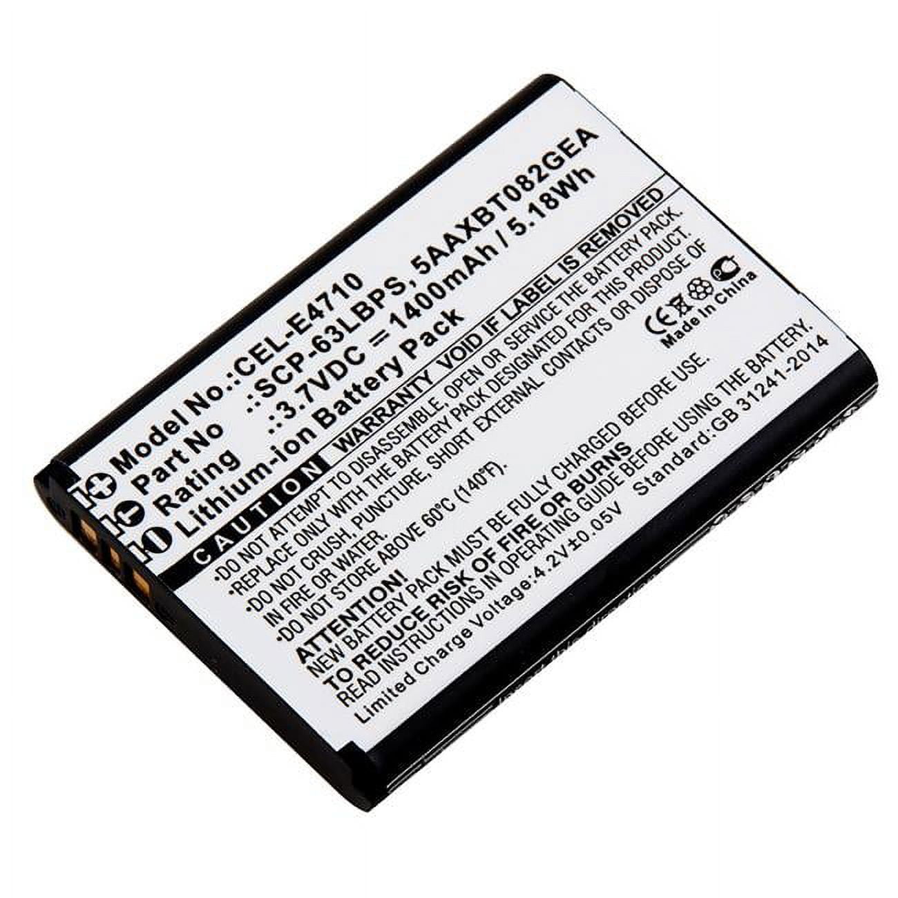 Picture of Ultralast CEL-E4710 3.7V & 1400 mAh Replacement Lithium-Ion Battery for Kyocera Dura XV plus&#44; DuraXA-DuraXE DuraXTP & DuraXV