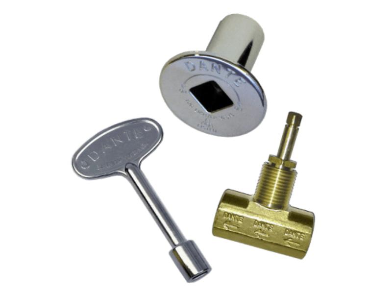CP.910.CR Straight Globe Valve, 3 in. Key & Floor Plate Combo Pack, Chrome