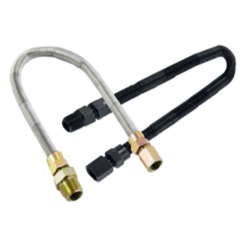 H-WF01030-14 30 in. Whistle-Free Stainless Gas Connector Hose with Fittings, Stainless Steel - 0.5 MIP x 0.5 in. FIP - 0.25 in. ID