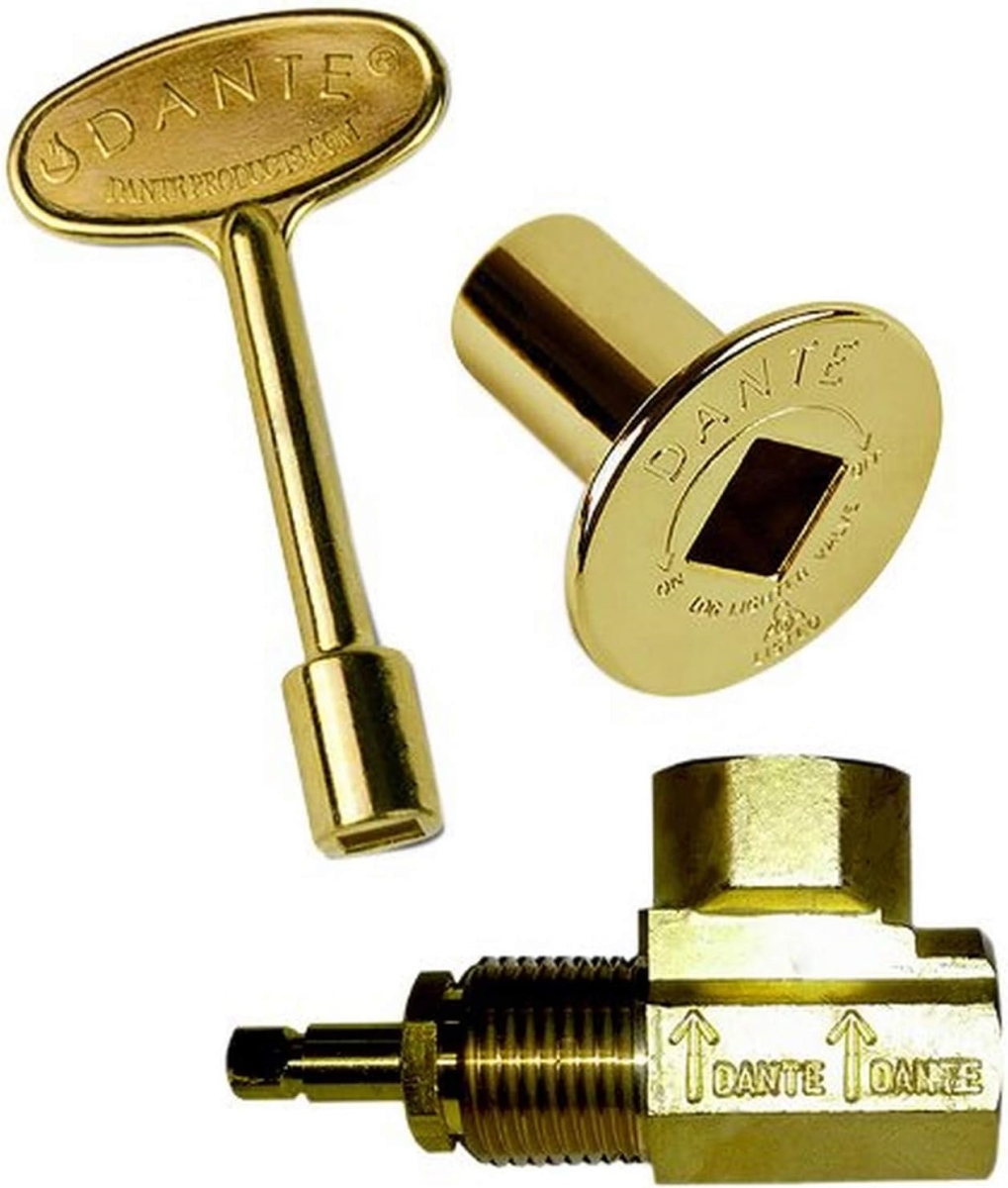 CP.911.BR.B Angled Globe Valve, 3 in. Key & Floor Plate Bulk Combo Pack, Brass