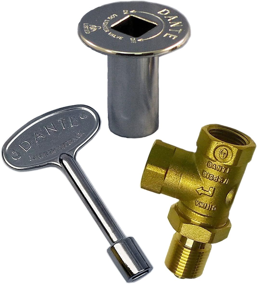 CP.BVA.CR.B Angled Ball Valve, 3 in. Key & Floor Plate Bulk Combo Pack, Chrome