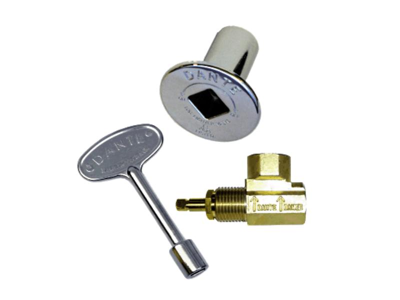 CP.911.CR Angled Globe Valve, 3 in. Key & Floor Plate Combo Pack, Chrome