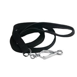 Picture of Dean & Tyler 788581099216 Padded Puppy Light Stainless Nylon Leash&#44; Black with Black Pad - 6 ft.-Single Ply