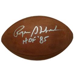 Picture of Denver Autographs 13353 Dallas Cowboys Roger Staubach Autographed Wilson Football with HOF 1985