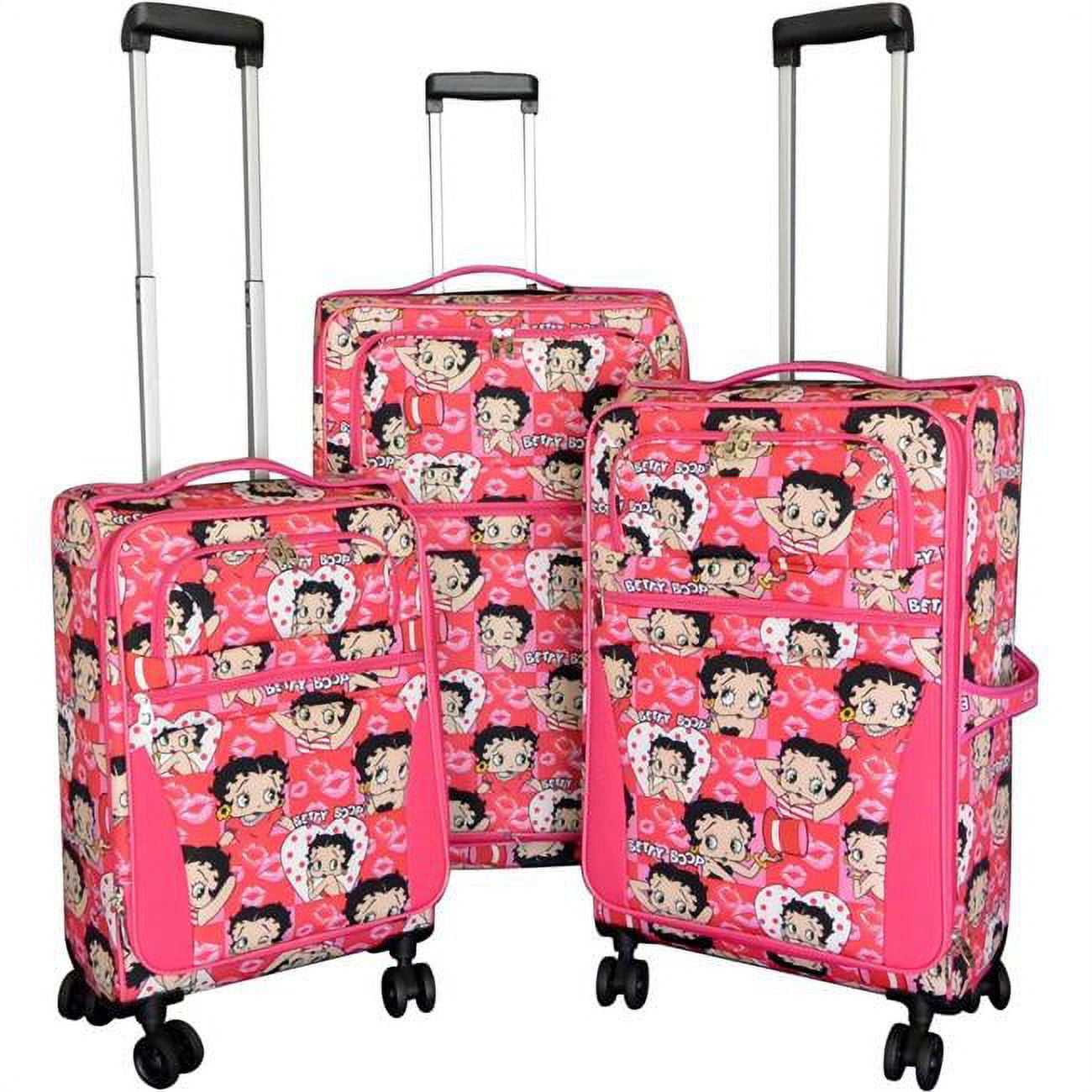 Picture of Betty Boop BC001613-AH Expandable Spinner Luggage Set, Pink - 3 Piece