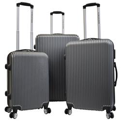 Picture of Karriage-Mate AB001613-Sl2 Hard Luggage Set with Spinner Wheels & Lock Carry On&#44; Silver