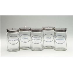 Picture of Tech Med 4010 Labeled Imprint Glass Sundry Jar, Blue