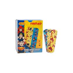 Picture of American White Cross 10790 0.75 x 3 in. Justic League Adhesive Superman Wonderwoman & Flash Sterile Bandages