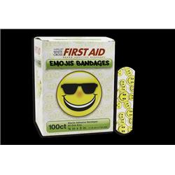 Picture of American White Cross 15606 0.75 x 3 in. Designer Adhesive Emoji Sterile Bandages