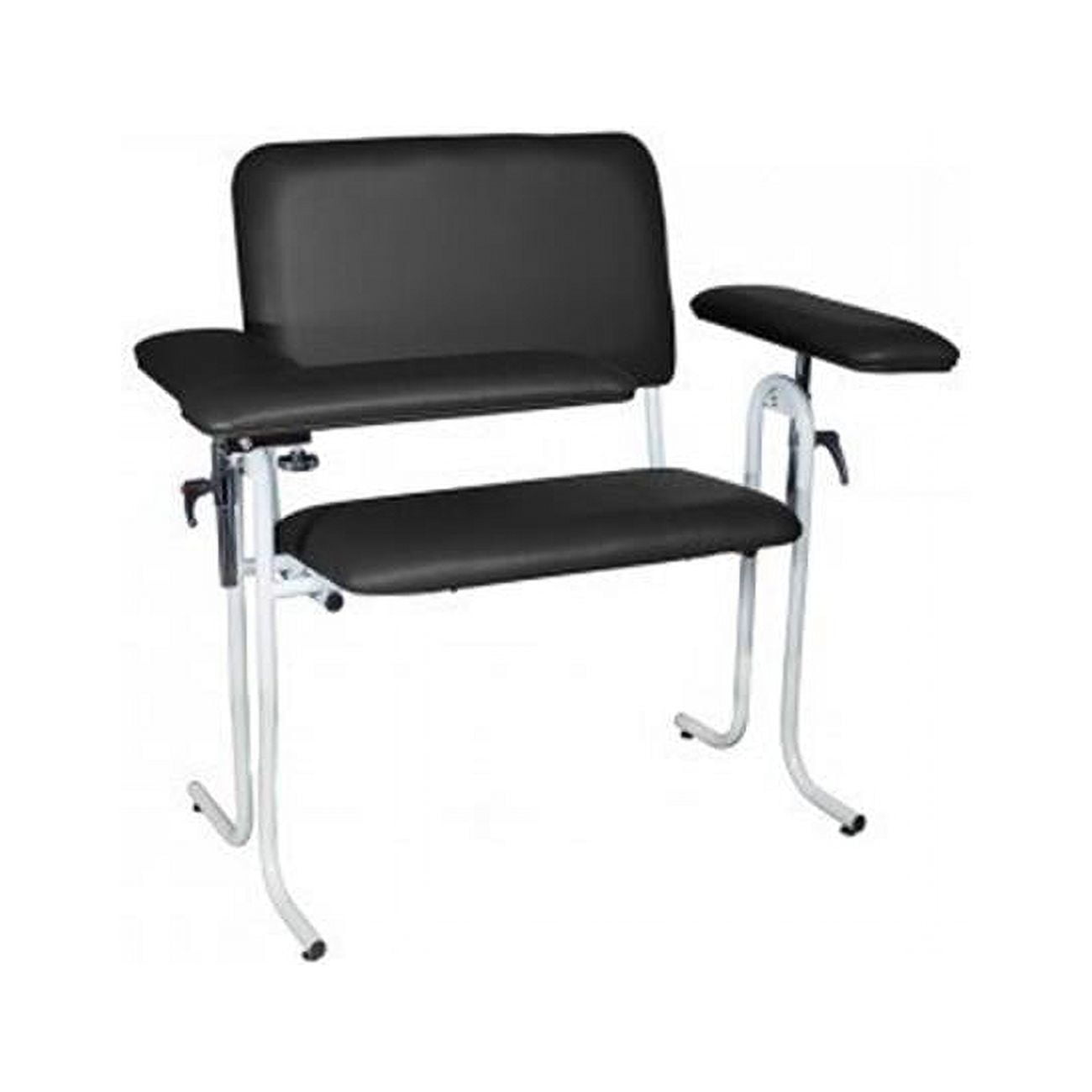 Picture of Tech Med 4382XF-BLK Blood Draw Wide Chair with Flip Arm, Black