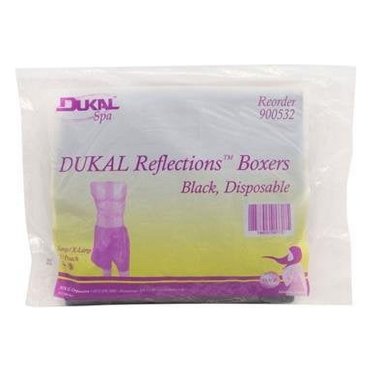 Picture of Dukal 900530 Reflections Disposable Boxers&#44; Black - Small & Medium