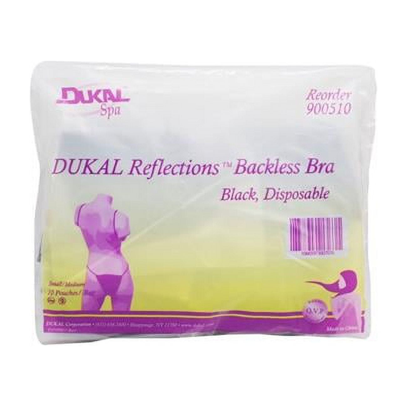 Picture of Dukal 900510-1 Reflections Disposable Backless Bra&#44; Black - Small & Medium