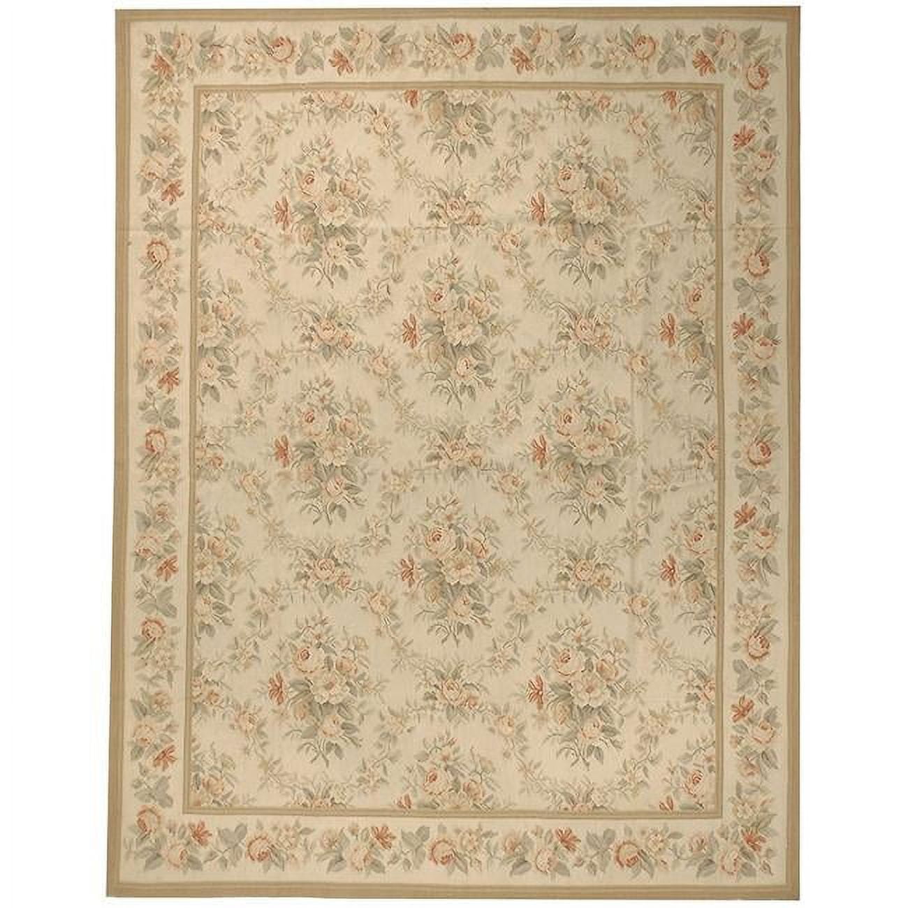 Picture of Due Process Stable Trading Aubusson Niort Cream & Cream Area Rug&#44; 6 x 9 ft.