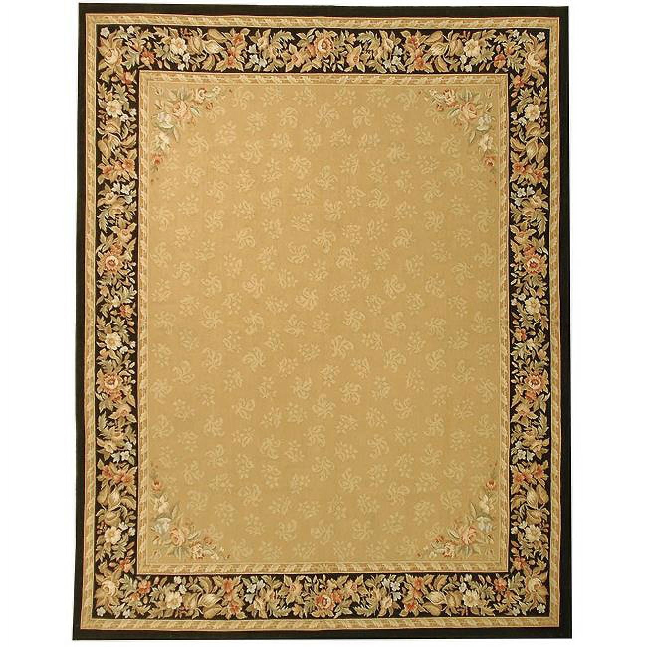 Picture of Due Process Stable Trading Aubusson Rennes Gold & Black Area Rug&#44; 2.06 x 8 ft.