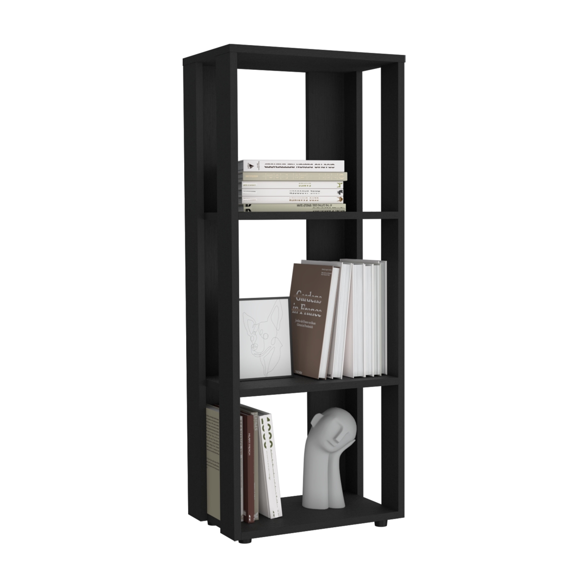 Picture of DEPOT E-SHOP DE-BLW11039 Laurier Office Library&#44; 3 Shelves&#44; Black