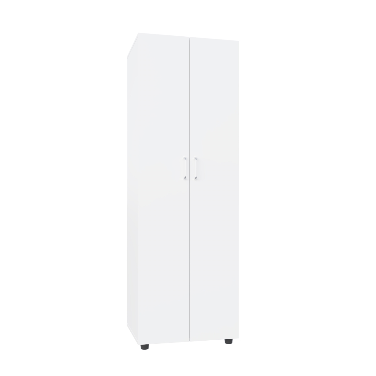 Picture of DEPOT E-SHOP DE-CLB11668 London Armoire&#44; Two Shelves&#44; Rod&#44; Double Door Cabinet Armoire&#44; White
