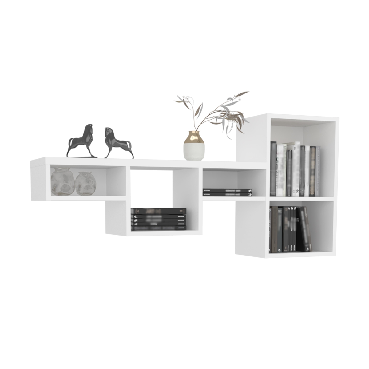 Picture of DEPOT E-SHOP DE-RLB11054 Norman Shelf&#44; 7 Shelves&#44; White