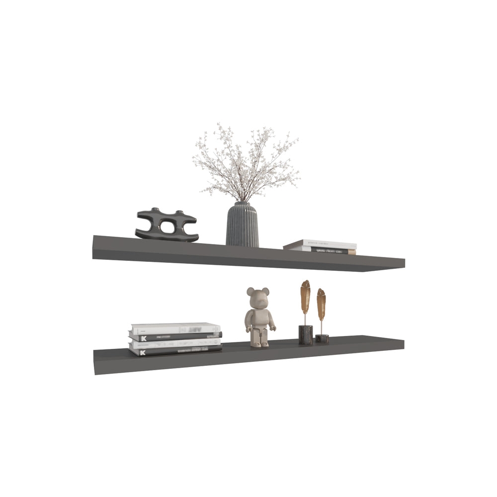 Picture of DEPOT E-SHOP DE-RLP11183 Pantego Floating Shelves with 1 Shelf&#44; Matt Gray