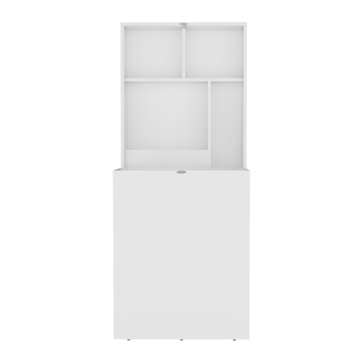 Picture of DEPOT E-SHOP DE-ELB11544 Stovall Folding Table&#44; 4 Shelves&#44; White