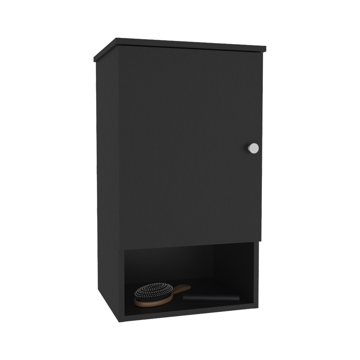 Picture of DEPOT E-SHOP DE-GLW11027 Nulato Medicine Cabinet with 1 Door and 3 Shelves&#44; Black