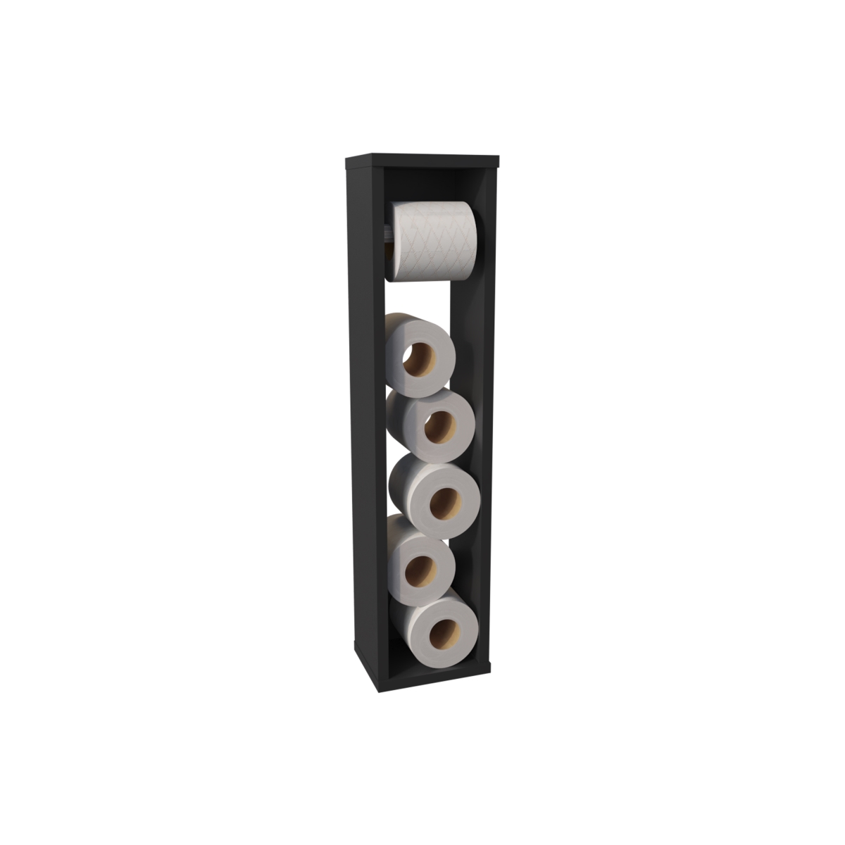 Picture of DEPOT E-SHOP DE-MLW11031 Golovin Shelf with 2 Shelves&#44; Black Wengue