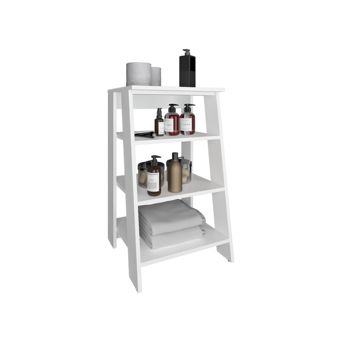 Picture of DEPOT E-SHOP DE-MLB11042 Colyn Linen Cabinet&#44; Four Shelves&#44; Vertical&#44; White
