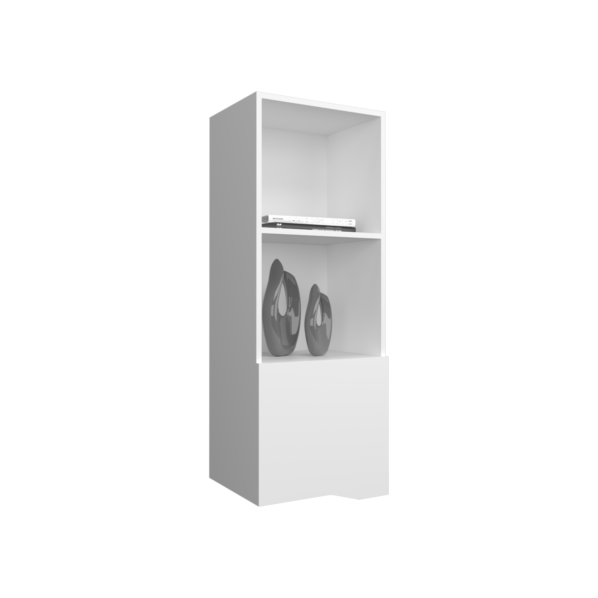 Picture of DEPOT E-SHOP DE-MLB11028 Salem Wall Cabinet with 1 Door and 3 Shelves&#44; White