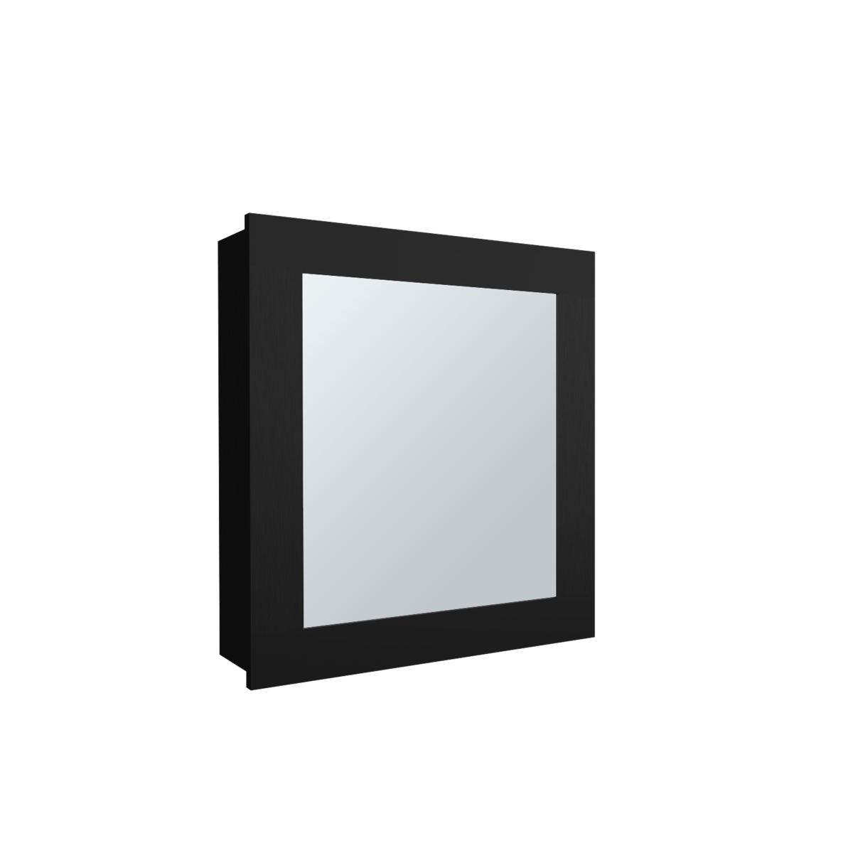 Picture of DEPOT E-SHOP DE-GLW11015 Asheboro Medicine Cabinet with 2 Shelves&#44; 1 Door&#44; and 1 Mirror&#44; Black Wengue