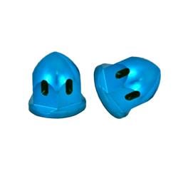 Picture of Durablue 20-1821b 2 Piece Front Spindle Nuts - Bullet Aluminum 14 x 1. 5 mm, Blue Anodize