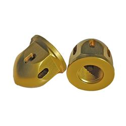 Picture of Durablue 20-1821g 2 Piece Front Spindle Nuts - Bullet Aluminum 14 x 1. 5 mm, Gold Anodize