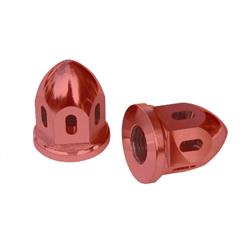 Picture of Durablue 20-1821r 2 Piece Front Spindle Nuts - Bullet Aluminum 14 x 1. 5 mm, Red Anodize