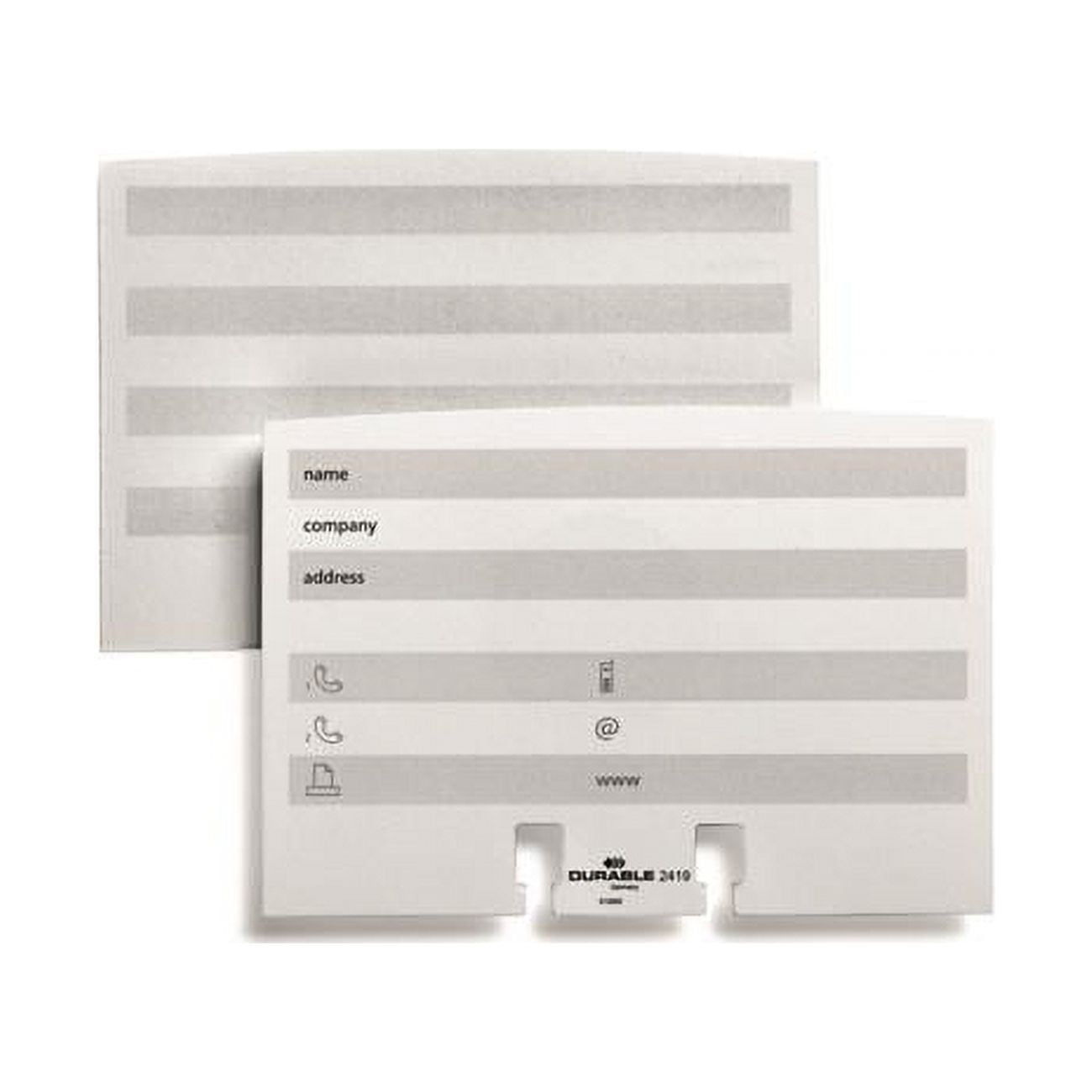 Picture of Durable Office Products 241902 Telindex Address Card File Refills&#44; White - Pack of 100