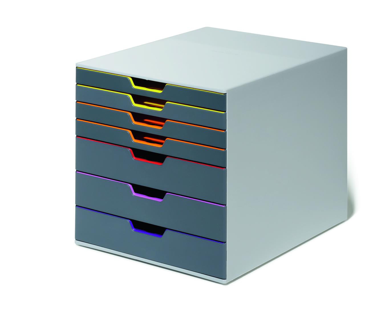 Varicolor 7 Drawer Desktop Storage Box - Gray & Multi Color