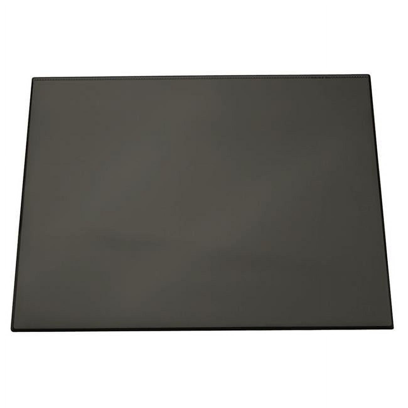 720301 26 x 20 in. Rectangular Desk Pad with Transparent Overlay, Black