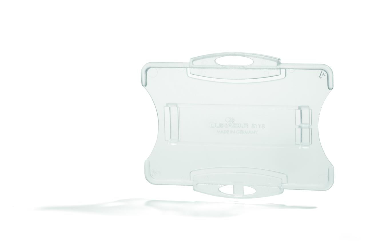 891819 Single Open-Style Id Card Holder, Transparent - Box of 10