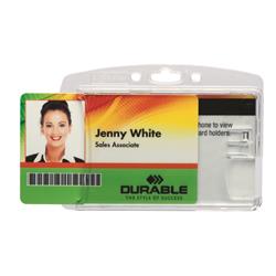 892419 Dual Shell-Style Id Card Holder, Transparent - Box of 10