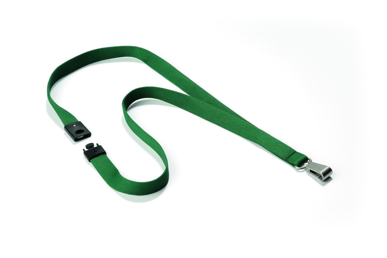 Premium Textile Lanyard with Safety Release, Dark Green - Box of 10