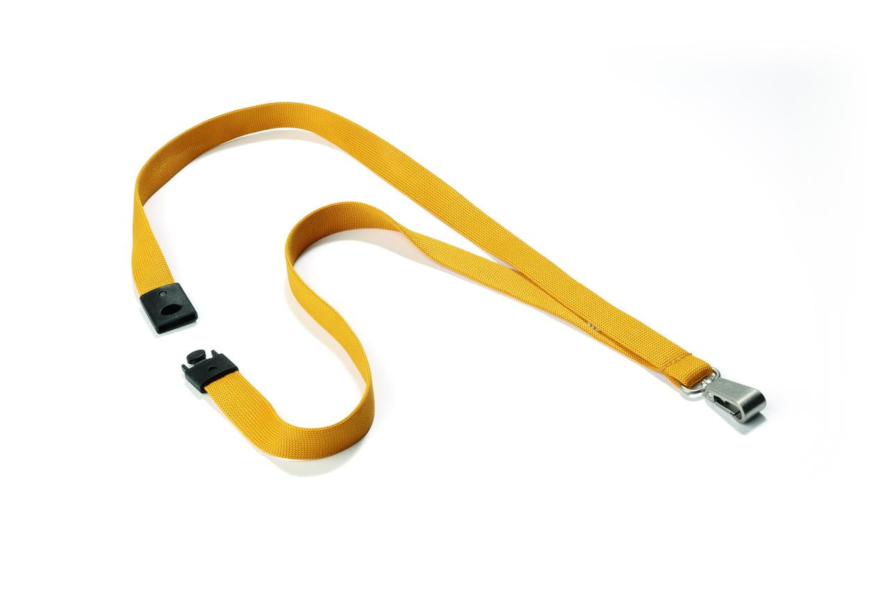 Premium Textile Lanyard with Safety Release, Gold - Box of 10