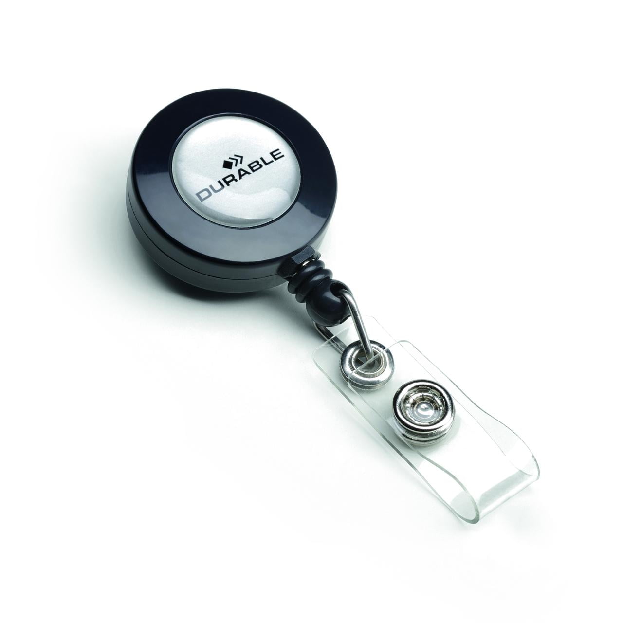 815258 Retractable Badge Reel, Charcoal - Box of 10