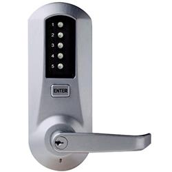 5051BWL-26D Pushbutton Lever Lock with Best Core Override - Satin Chrome