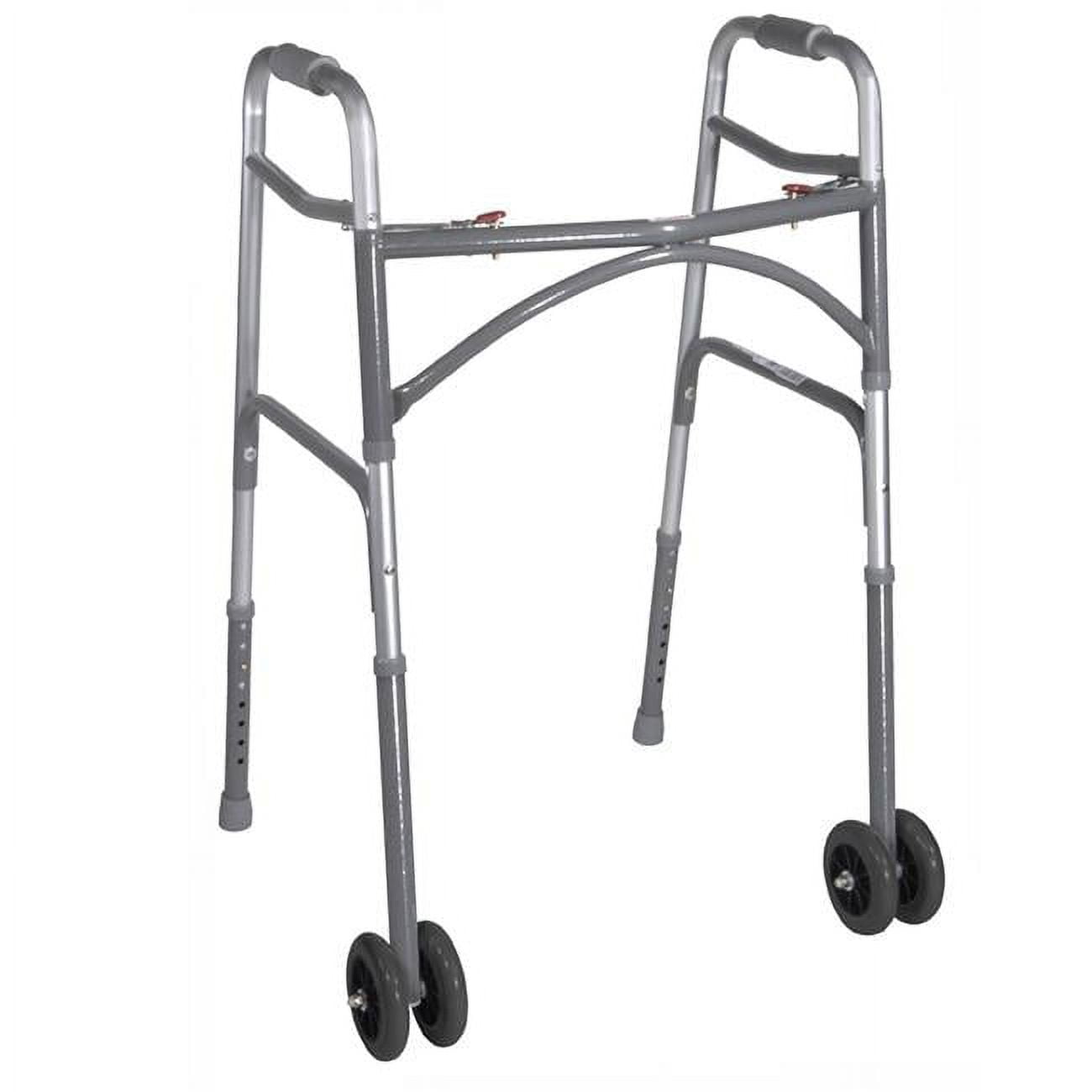 Picture of Drive Medical 10220-1ww Heavy Duty Bariatric Two Button Walker with Wheels