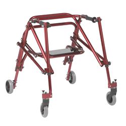 Nimbo 2G Lightweight Posterior Walker with Seat  - Castle Red - Medium