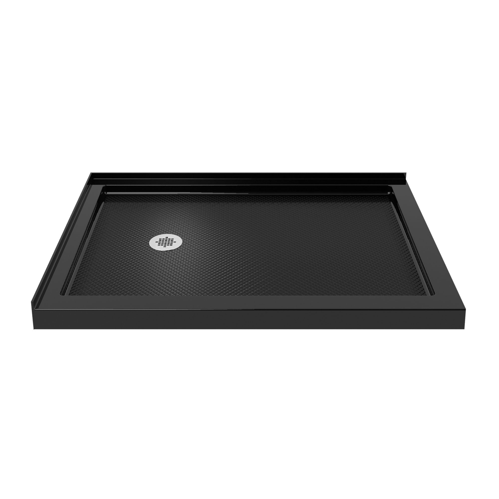 DLT-1036541-88 36 x 54 x 2.75 in. DreamLine SlimLine Left Drain Double Threshold Shower Base in Black