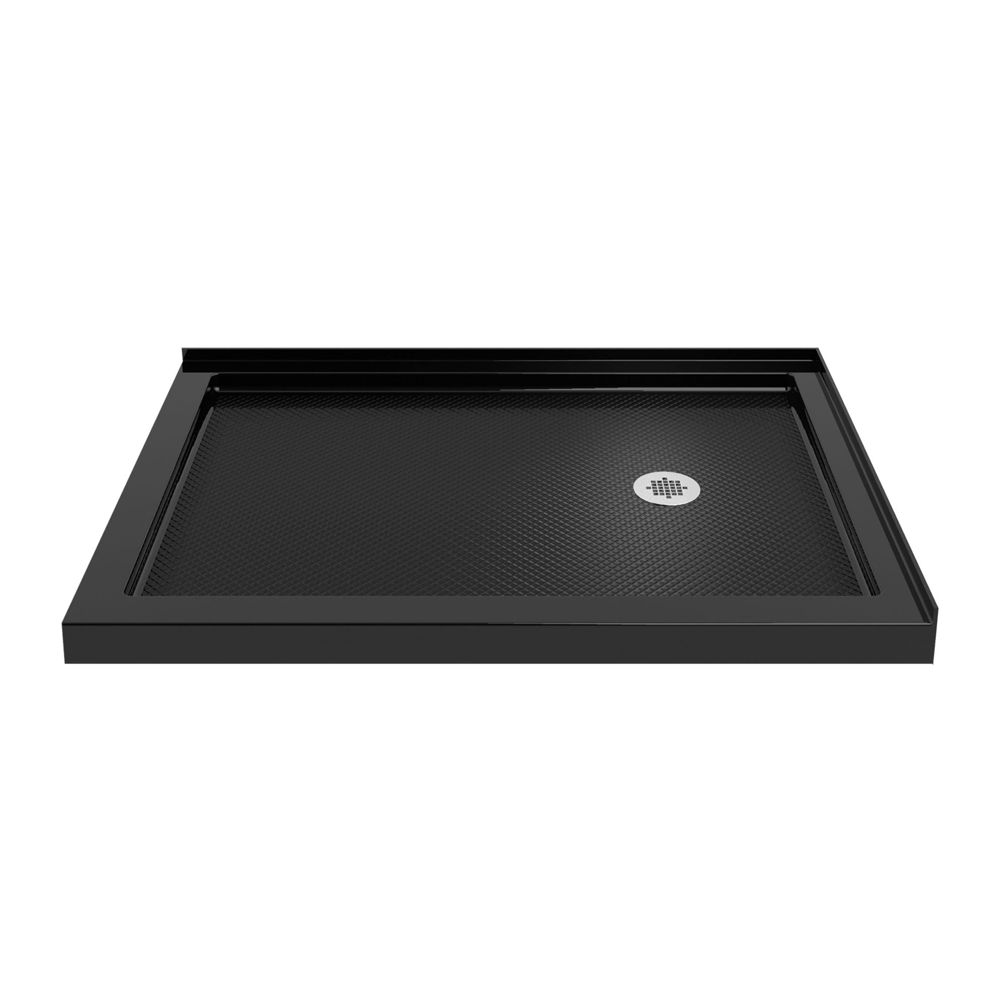 DLT-1036542-88 36 x 54 x 2.75 in. DreamLine SlimLine Right Drain Double Threshold Shower Base in Black