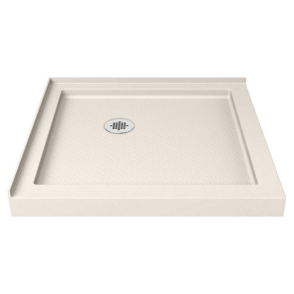 DLT-1042420-22 42 x 42 x 2.75 in. DreamLine SlimLine Double Threshold Shower Base in Biscuit